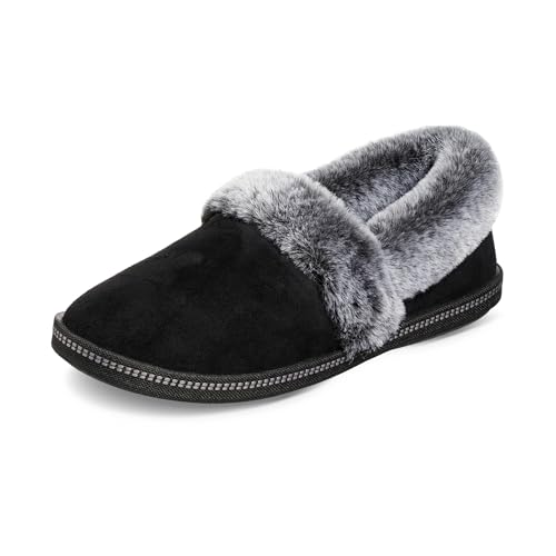 Skechers Damen Cozy Campfire Team Toasty Flache Hausschuhe, Black...