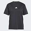 adidas Women's Essentials 3-Stripes Cotton T-Shirt, Black/White, XXL #5