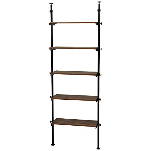 Amazon｜突っ張りラック 幅70cm(ブラウン)｜オープンシェルフ・ラック