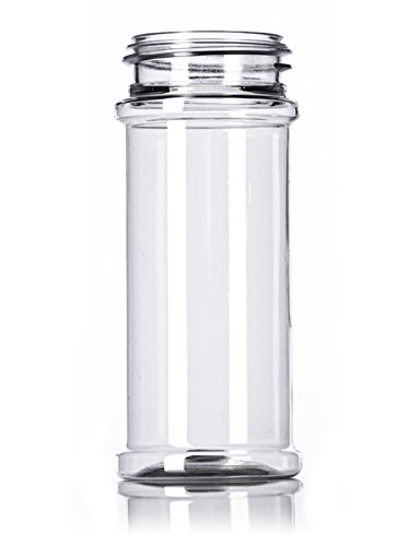5.5 Oz with Black Cap - Plastic Spice Jars Bottles Containers – Perfect