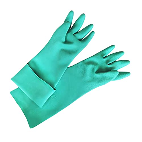 Guantes de caucho de nitrilo repelentes al agua de 45cm que evitan roturas al limpiar