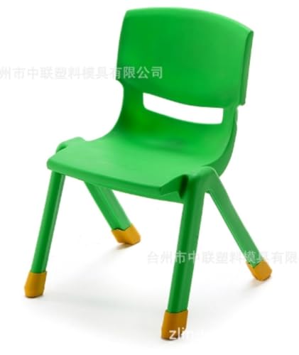 子ども椅子 キッズチェア 子供用スツール ミニチェア 子供用の椅子 プラスチック イス 背もたれ付き 座面ゆったり 厚め 滑り止め 軽量 携帯便利 キッズチェア スタック可能 省スペース 幼稚園 保育園 家庭用 (24cm,グリーン)