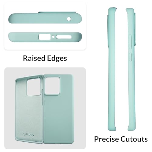 Image of SPRIG Compatible with Moto Edge 40 Premium SilkTone (Liquid Silicone) Back Cover Drop Tested Shock Proof Mobile Case for Men, Women, Boys and Girls with Camera Protection (Light Green)