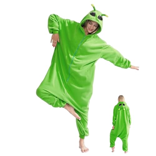 Pyjama alien onesie lâche polaire pour combattre le froid hivernal