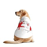 Vêtement amusant pour chien avec motif carte du drapeau canadien, lavable en machine, pour chiens de taille moyenne et grande