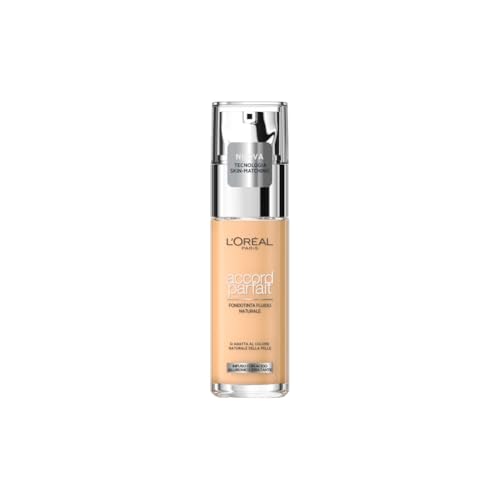 L'Oréal Paris Fondotinta Liquido, Idratazione 24H, Per Tutti Tipi di Pelle, Incarnato dal Colorito Naturale e Uniforme, Accord Parfait, 30 ml, 1.5N Linen