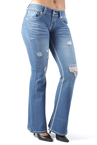 The Sexy Flare Bootleg Ripped Premium Bootcut Women Jeans