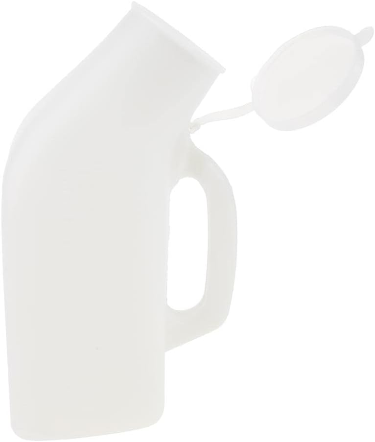 Pack of 3 Males Urine Containers Toilet Bucket Chamber Pee Potty with Lid/Mobility & Daily Living Aids/Bedpans & Urinals - 1000ml