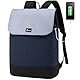LOVEVOOK Rucksack Herren & Damen, Laptop Schulrucksack Mädchen Teenager mit 15,6 Zoll Laptopfach, Wasserdichter Schultasche Groß Daypack Cityrucksack Elegant Tasche für Schule Uni Reise Büro, Blau