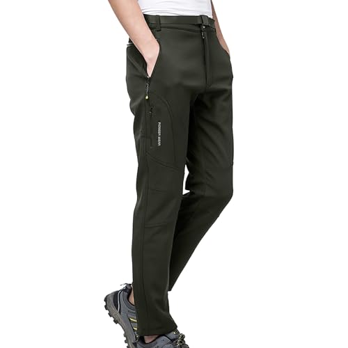 Genérico Pantalones Cargo De Trabajo Hombre de Vellón Multibolsillos Softshell Abierta Pantalones De Trabajo Hombre Cargo Trekking Alta Visibilidad con Bolsillos Laterales Pantalones Tácticos