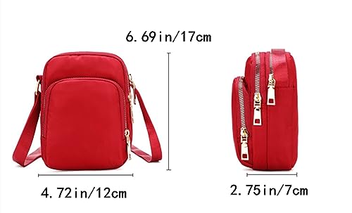 Womens Small Nylon Crossbody Bag Cell Phone Purse Wallet Mini Shoulder Bag Lightweight Travel Pouch3