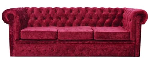 Casa Padrino Canapé Chesterfield de Luxe en Velours 235 x 93 x H. 84 cm - Couleurs Assorties - Meubles Chesterfield, Couleur:Violet
