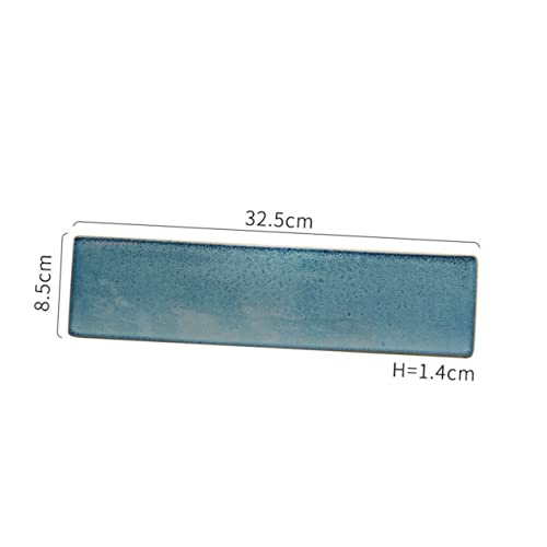Plato rectangular de cerámica para sushi miniatura 6