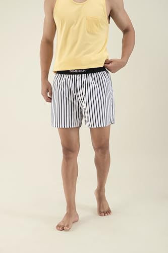 Image of DAMENSCH Printed Breeeze Inner Boxers for Men, Ultra-Light Boxers, 100% Cotton Shorts Pant for, Breathable Woven Inner Cotton Shorts.