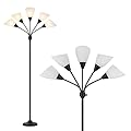 Medusa Floor Lamps Standing Lamps 5 Heads Adjustable Reading Light Large Shade Use E26 A19 Bulb Floor Lamps for Living Room Bedroom by ONEXT