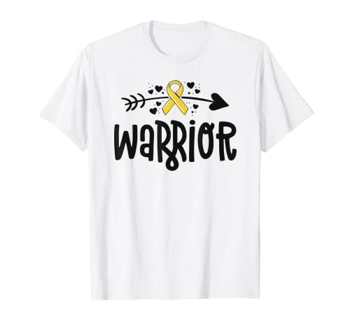 Warrior Childhood Cancer Awareness - Quimioterapia con cinta amarilla Camiseta