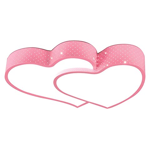 Plafonnier LED en forme de cœur luminaire rose moderne pour chambre d'enfant