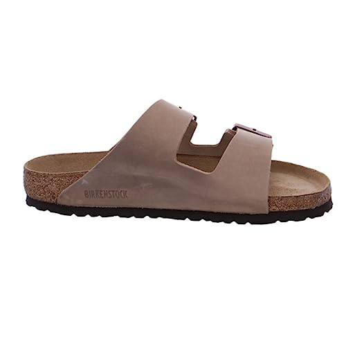 Image of Birkenstock Arizona Birko-flor Softfootbed, Unisex Adults' Mules, Brown Tabacco Brown Tabacco Brown, us-0 / asia size s