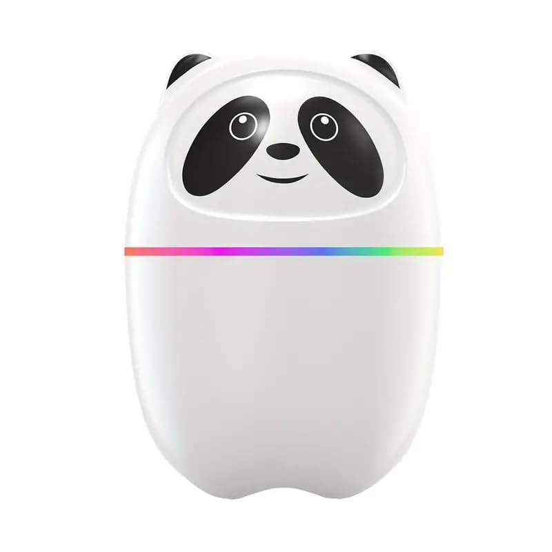 Panda Cool Mist Humidifier & Essential Oil Aroma Diffuser: Portable Moisture & Calm Night Light for Home (Panda) Multicolored Ultrasonic Quiet Air Humidifier for Room, Office, Car, & Baby-image-5