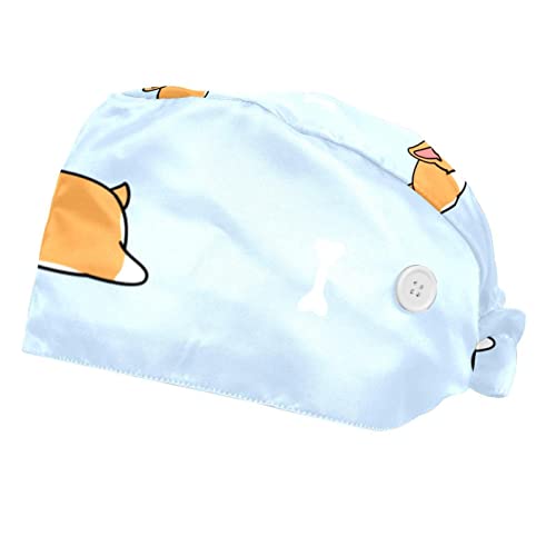 Chapeaux de travail corgi mignon couvre-chef unisexe casquette pour hommes femmes lot de 2