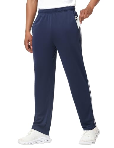 Zoofly Mens Track Pants Athletic Sports Pants Lightweight Breathable Workout Gym Running Sweatpants Navy M