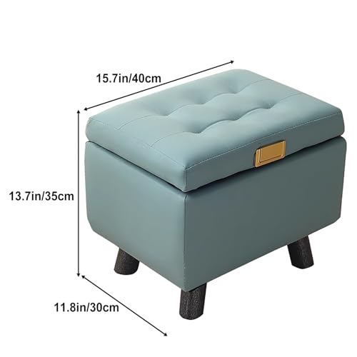 Reposapiés otomano con mango de metal de diseño elegante y compacto 4