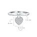 Bling Jewelry Anillo De Corazón Pavé CZ Colgante Romántico Para Mujer Novia Imagen de Bling Jewelry Anillo De Corazón Pavé CZ Colgante Romántico Para Mujer Novia