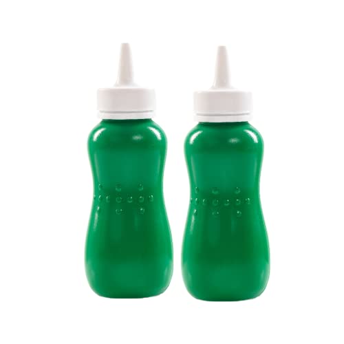 Image of Gluman Squeezy 750 ml Sauce Bottle (Set of 2) for Clean & Mess-free Dispensing | 100% Food Grade | Dishwasher Safe | Freezer Safe | Ergonomically Designed | Reusable (Green)