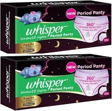 Whisper Bindazzz Nights Period Panties (B0D8VL51Z4) Amazon Price History, Amazon Price Tracker