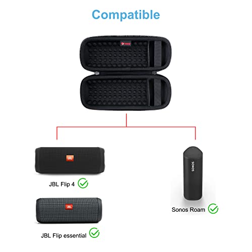 Image of XANAD Case for JBL Flip 4 /3 or Flip Essential 2 /1 or JBL Grip or Sonos Roam 2 /1 Waterproof Portable Speaker, Black