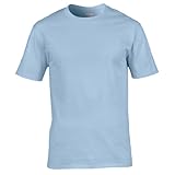 Material 100%Baumwolle. Gildan Premium T-Shirt für Männer (XL) (Hellblau) XL,Hellblau