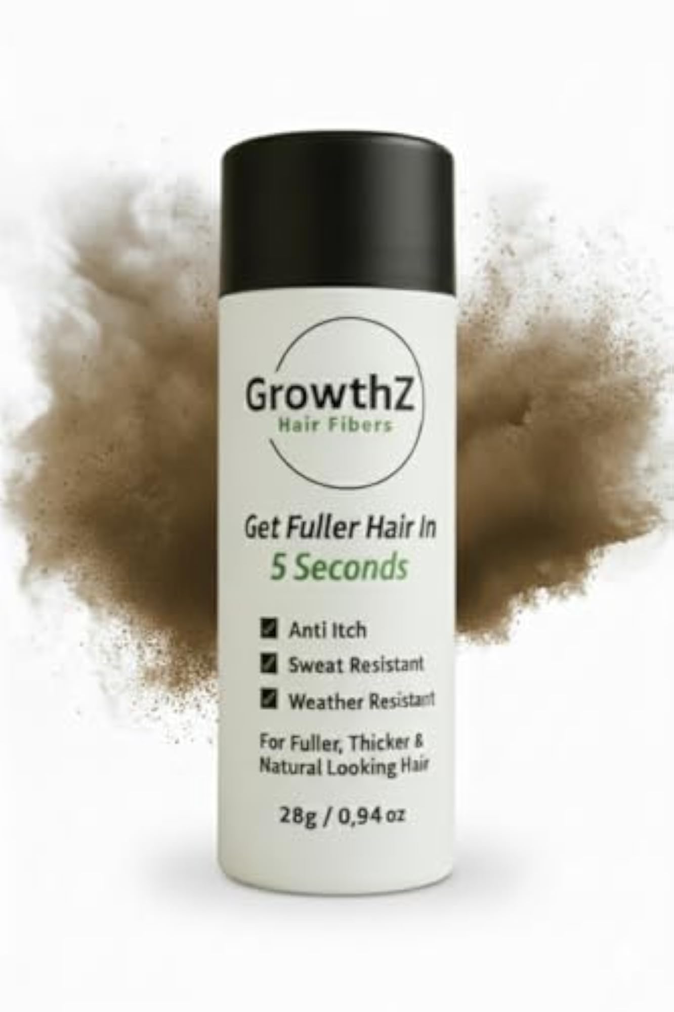 Hair Building Fibers, Medium Brown, 28g
