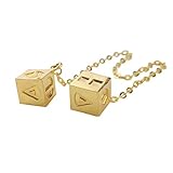 medidas del cubo de 1 cm de cada lado y las cadenas son 26cm de largo