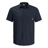 Jack Wolfskin Herren El Dorado Men Shirt Shortsleeve, Night Blue Checks, L EU