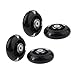 pistro 4 Pcs Wheels with Bearings for Skating Skateboard Spare Game - Black