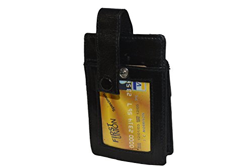 Id Holder with Belt Loop and Snap Pocket - Genuine Leather2