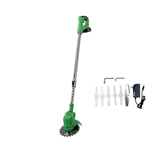 ECUTEE Portable Electric Cordless String Trimmer & Wheeled Edger, Handheld Trimmer, Grass Shear Electric, Lawn Trimmer, Garden Mower, Trimmer Cutter, Perfect for Leaves & Debris ,21V