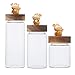 Słoik do konserw Resin Taurus Szkło szczelne słoiki do przechowywania żywności zbiornik zbiornikowy z pokrywką do kuchni, łazienki, makaron Słoiki (Color : 3 Piece Sets A)