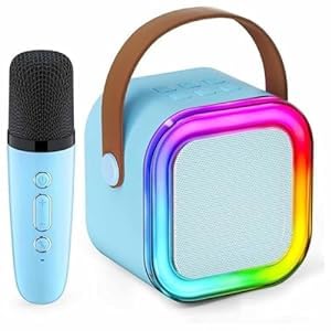 BELOXY Karaoke Machine for Kids Adults, Mini Portable Blue-Tooth Karaoke Speaker with Wireless Microphone and Dynamic Lights Birthday Gift Home KTV Outdoor Travel (B0D9KHVP7S) Amazon Price History, Amazon Price Tracker