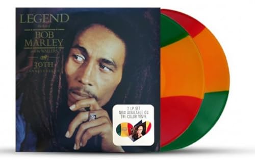 Album Art for Bob Marley: Legend - Remastered 30th Anniversary Double Record Album - Tri-Color Vinyls by Bob Marley