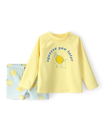 Carter's Boy 2-Piece Rashguard Trunk Set, Yellow, 12M