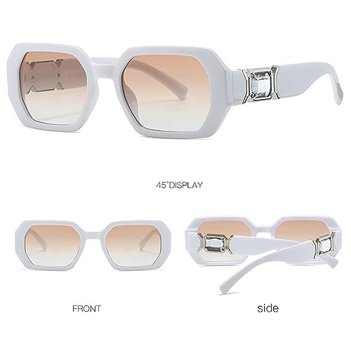 willochra Fashion Rectangular Rhinestone Sunglasses Women Diamond Fashion Square Small Crystal Party driving sunglasses3