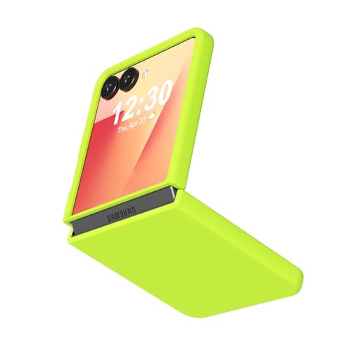 Coque Samsung Galaxy Z Flip 7 silicone souple antichoc fine vert citron pour fille