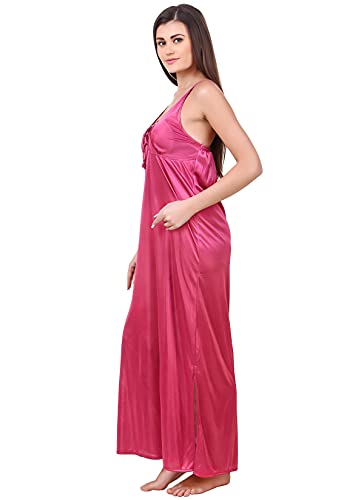 Image of Fasense Women's Satin Maxi Casual Nightgown