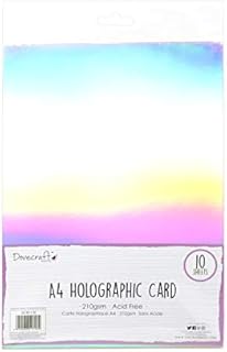 Dovecraft DCBS170 Essentials A4 Holographic Card, Multi Colour, 1