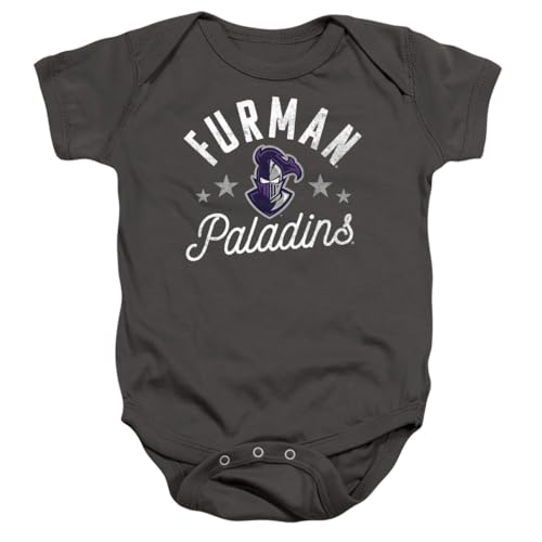LOGOVISION Furman University Paladins Unisex Infant Snap Suit for Baby, Charcoal, Small