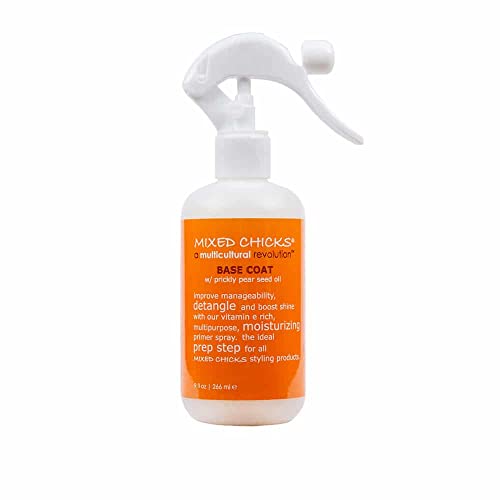 Mixed Chicks Base Coat W/Prickly Pear Seed Oil For Hair Detangling & Shine, 9 Fl. Oz. #TOP22