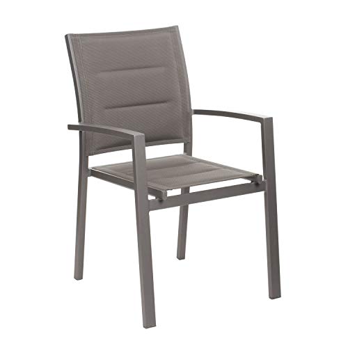 HESPERIDE Azua Padded Garden Chair Hazelnut/Tonka