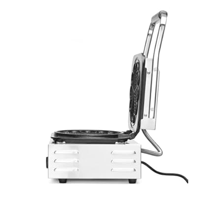 HENDI Waffeleisen 'Herz', Herzform, 5 miteinander Teile, mit Waffelgabel, Temperatur stufenlos regelbar, antihaftbeschichtete Platten aus Gusseisen, 230V, 2200W, 320x437x(H)251mm, Edelstahl – Bild 5