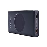 lifetronics EnergyBase Q10.000 Batería externa compatible con MacBook Batería externa 10000mAh Quick Charge 3.0 Carga Rápida USB C Qi Wireless Charger Carcasa de Metal Negro Mate Incluye Cable USB C